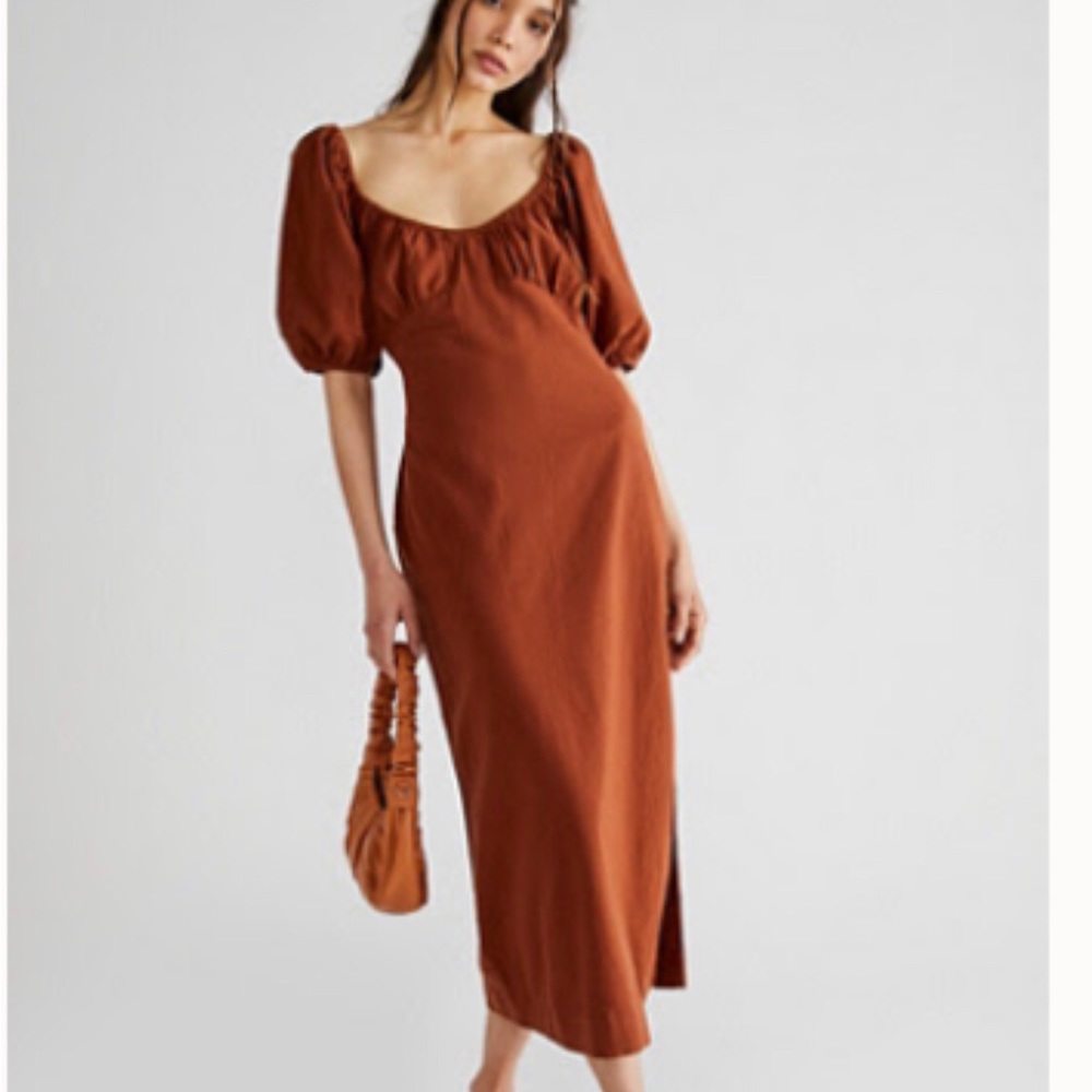 Free People Rust Midi Dress - Picture 6 of 6